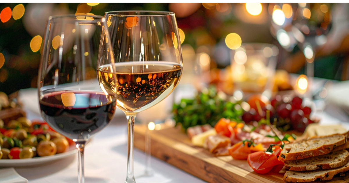 Red and white wines paired with a Kansas City dinner party