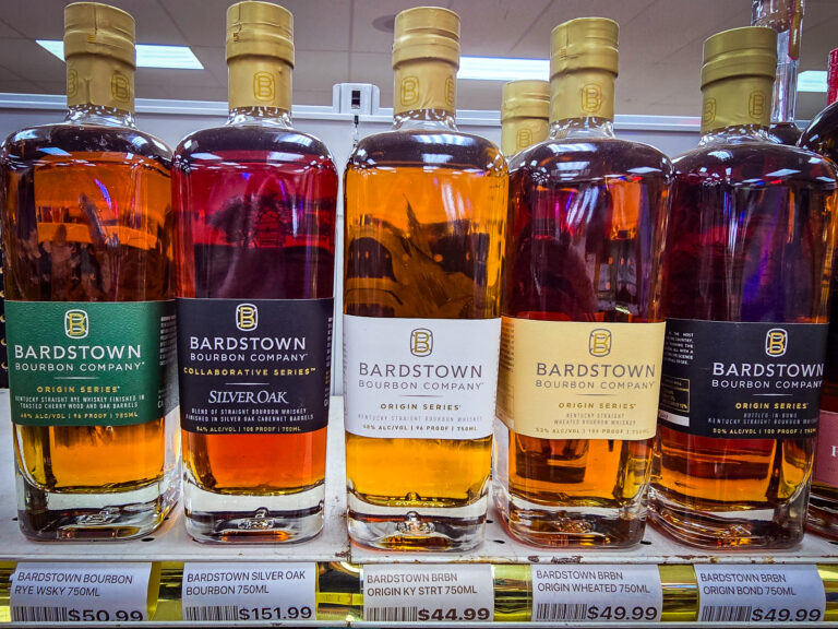 Bardstown Bourbon bottles at Pina Wine & Spirits for Kansas City shoppers looking for beginner bourbon and whiskey gifts